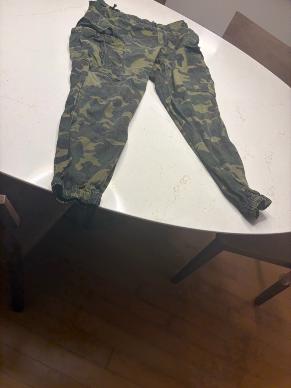 Fashion Nova Kids Camo Joggers - Olive & Dark Green